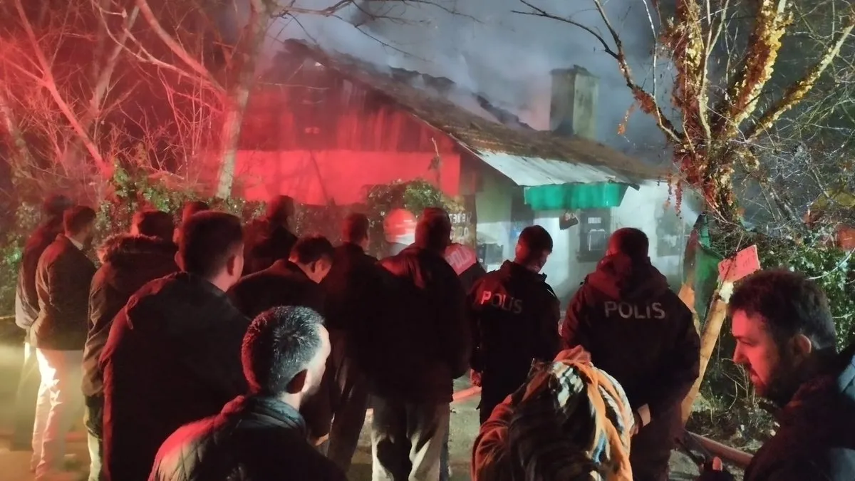 Bolu’da evde başlayan yangın ahıra sıçradı; 4 büyükbaş öldü