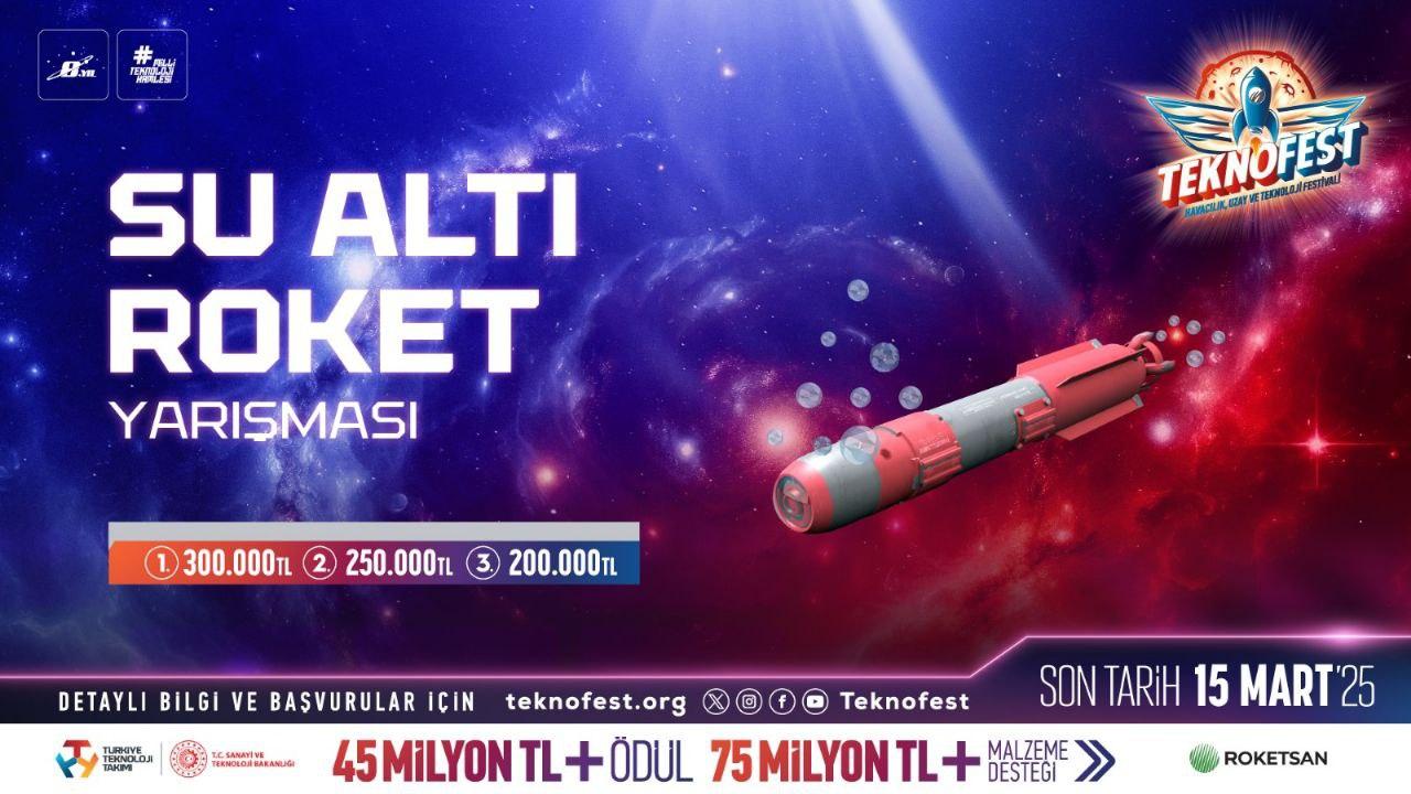 TEKNOFEST’te ilk kez Su Altı Roket Yarışması düzenlenecek